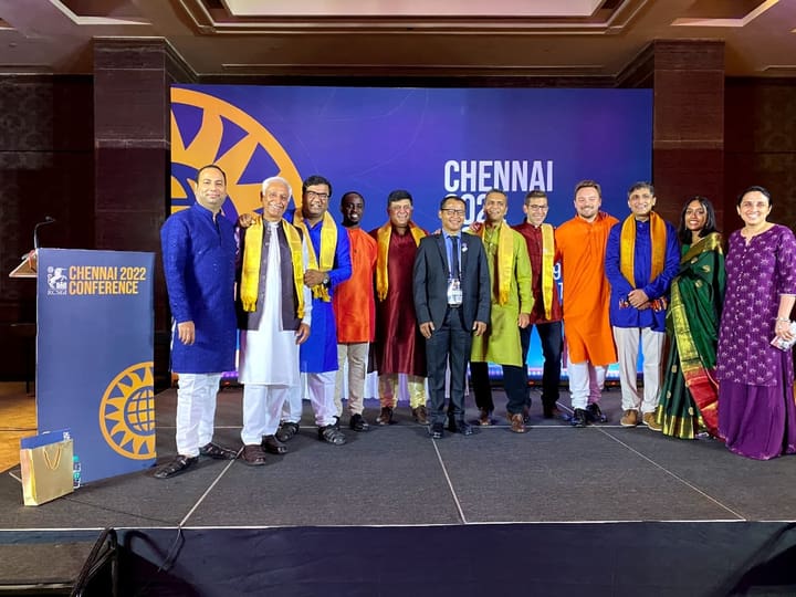 IGS colleagues gathered on a stage in Chennai