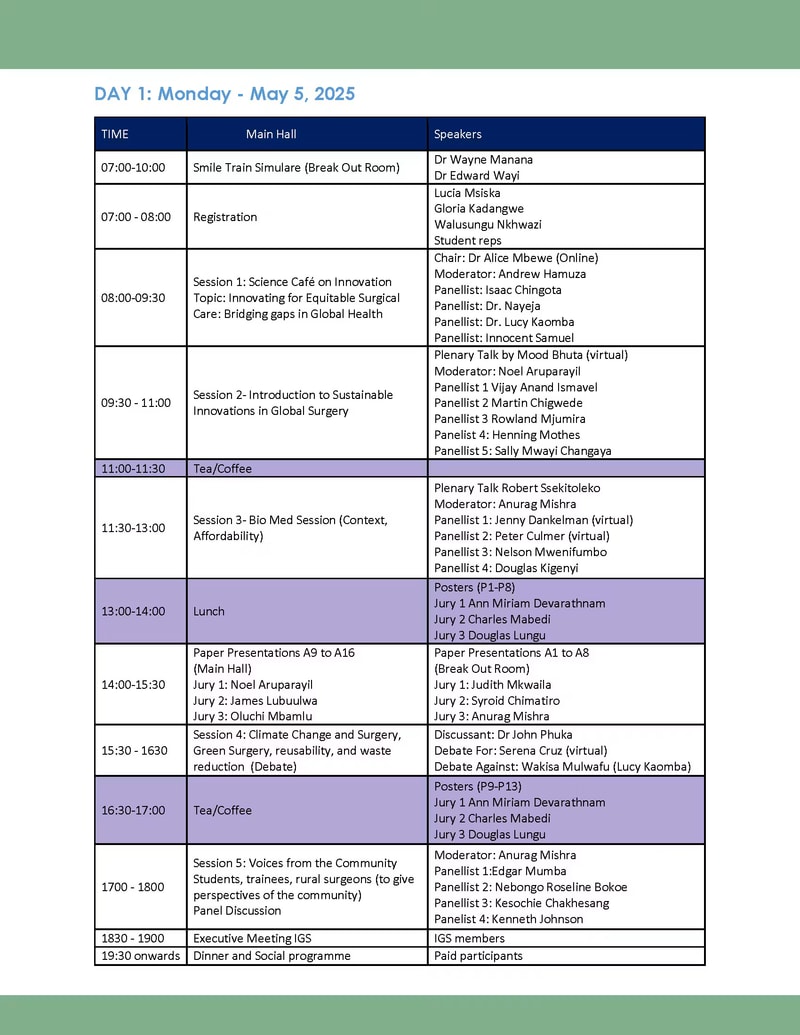 ICIGS 2025 published provisional programme, page 5